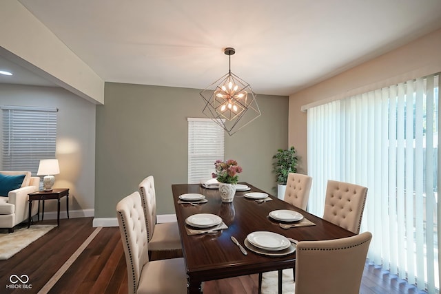 1409 Terrace Ave, Indianapolis, IN 46203 - dining space with a chandelier and wood finished floors