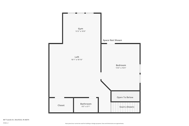 887 Tuxedo Dr, Westfield, IN 46074 - view of home floor plan
