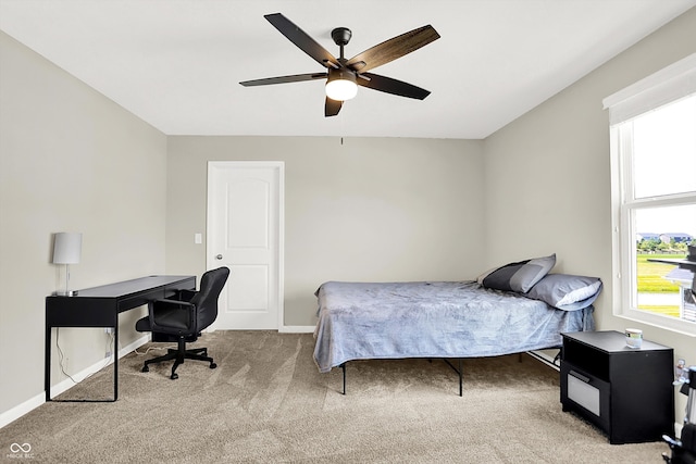 887 Tuxedo Dr, Westfield, IN 46074 - carpeted bedroom featuring ceiling fan and a desk
