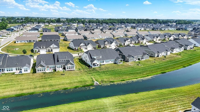 887 Tuxedo Dr, Westfield, IN 46074 - aerial perspective of suburban area featuring a large body of water