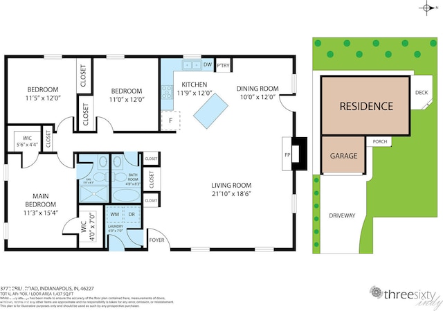 3772 Brill Rd, Indianapolis, IN 46227 - view of floor plan / room layout
