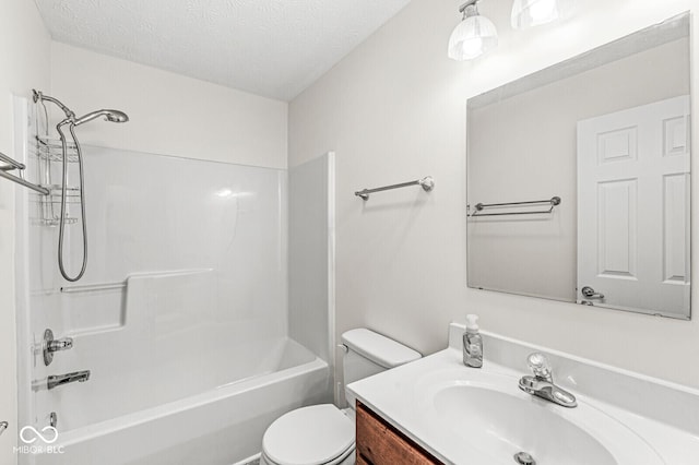 3772 Brill Rd, Indianapolis, IN 46227 - bathroom featuring vanity, shower / washtub combination, and a textured ceiling