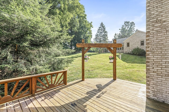 3772 Brill Rd, Indianapolis, IN 46227 - wooden deck with a yard