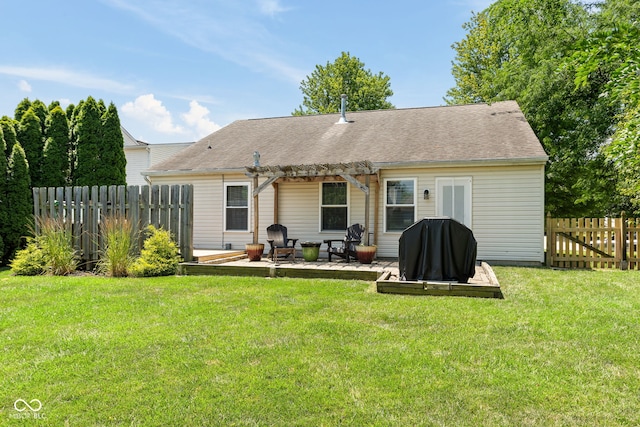 12384 Barnstone Ct, Fishers, IN 46037 - back of house featuring a patio area and a pergola