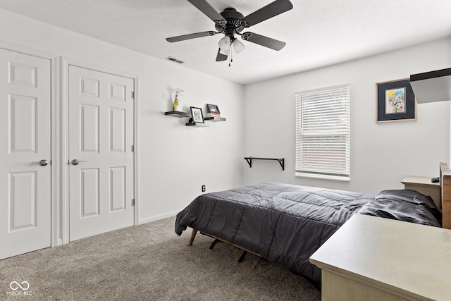 12384 Barnstone Ct, Fishers, IN 46037 - bedroom with carpet and ceiling fan