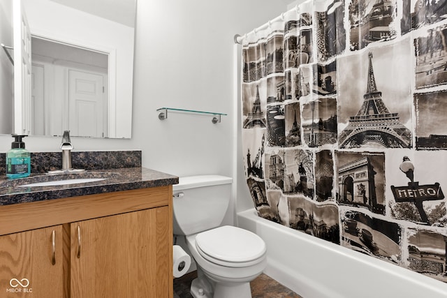 12384 Barnstone Ct, Fishers, IN 46037 - full bath featuring vanity and shower / tub combo with curtain