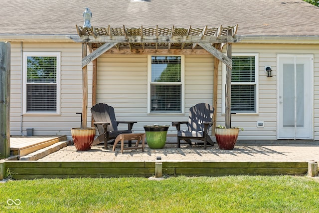 12384 Barnstone Ct, Fishers, IN 46037 - wooden deck with a pergola