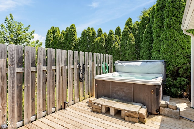 12384 Barnstone Ct, Fishers, IN 46037 - deck with a hot tub