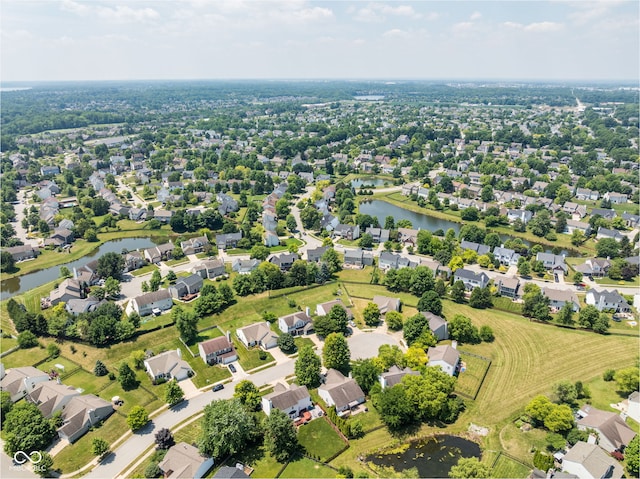 12384 Barnstone Ct, Fishers, IN 46037 - aerial perspective of suburban area with a large body of water
