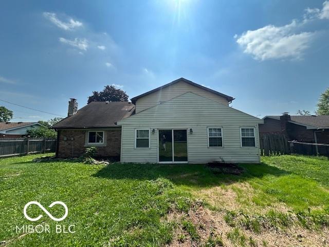 2732 Morning Star Dr, Indianapolis, IN 46229 - rear view of property featuring a fenced backyard