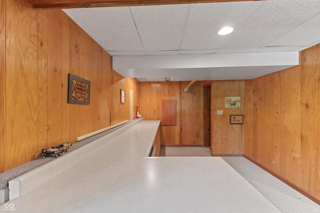 2591 S Glen Cv, Martinsville, IN 46151 - bar area featuring wooden walls and a drop ceiling