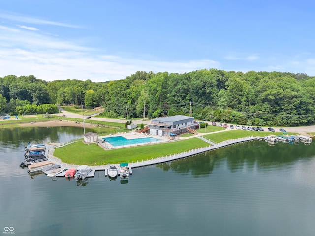 2591 S Glen Cv, Martinsville, IN 46151 - bird's eye view of a forest and a nearby body of water