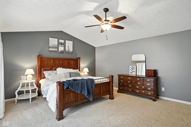 682 Shannon Ct, Noblesville, IN 46062 - carpeted bedroom with lofted ceiling and ceiling fan