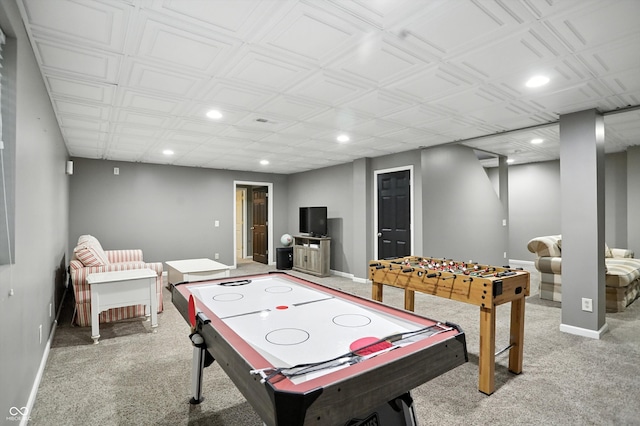 682 Shannon Ct, Noblesville, IN 46062 - playroom featuring recessed lighting and light colored carpet