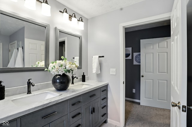 682 Shannon Ct, Noblesville, IN 46062 - full bath featuring double vanity and a textured ceiling