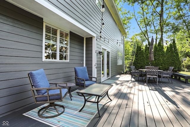 682 Shannon Ct, Noblesville, IN 46062 - wooden deck featuring outdoor dining space
