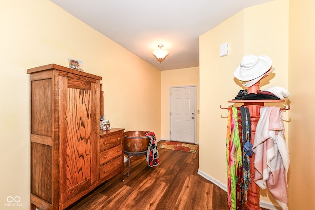 5119 Silverbell Dr, Plainfield, IN 46168 - entrance foyer with dark wood-style flooring and baseboards