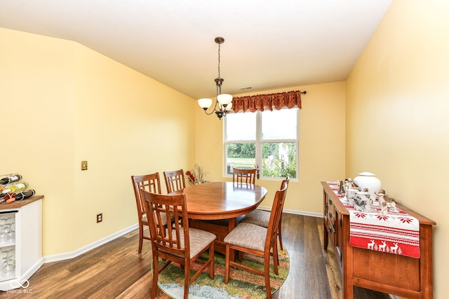 5119 Silverbell Dr, Plainfield, IN 46168 - dining area featuring a chandelier and dark wood-type flooring