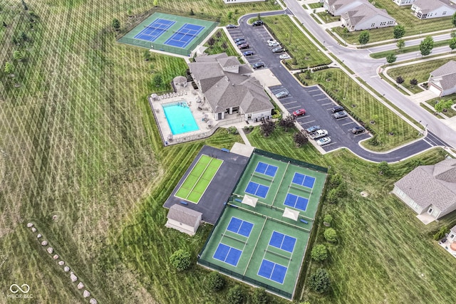 5119 Silverbell Dr, Plainfield, IN 46168 - aerial view of a pool area