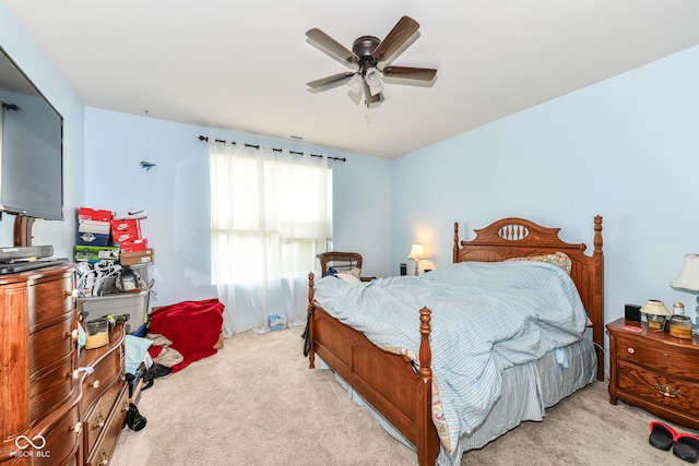 5119 Silverbell Dr, Plainfield, IN 46168 - bedroom with light colored carpet and ceiling fan