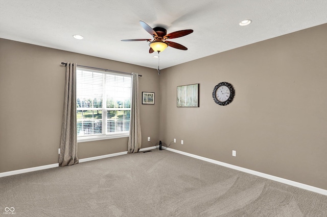 10267 Ranford Blvd, Fishers, IN 46040 - unfurnished room with ceiling fan, carpet, and recessed lighting