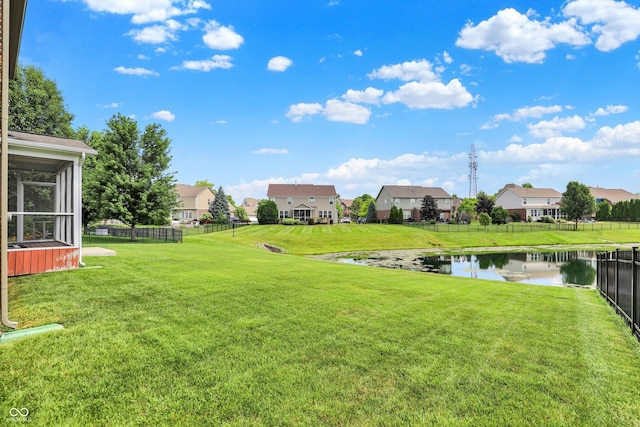 10267 Ranford Blvd, Fishers, IN 46040 - fenced yard featuring a water view and a residential view