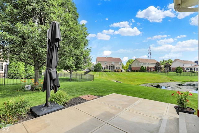 10267 Ranford Blvd, Fishers, IN 46040 - view of patio / terrace with a residential view and a water view
