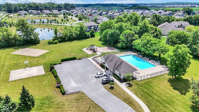 10267 Ranford Blvd, Fishers, IN 46040 - drone / aerial view of a pool