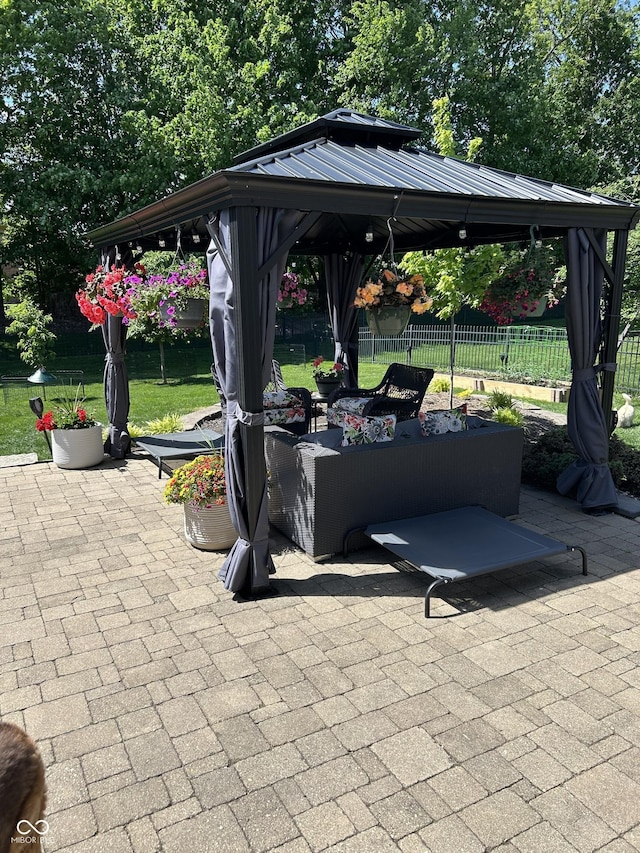 7927 Broadmead Way, Indianapolis, IN 46259 - view of patio with a gazebo