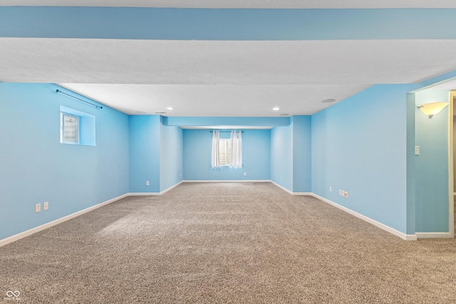 2833 Holiday Way, Greenwood, IN 46143 - carpeted empty room with baseboards and recessed lighting