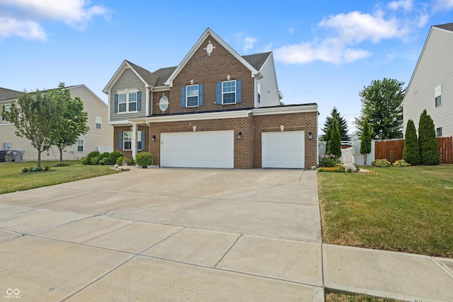 2833 Holiday Way, Greenwood, IN 46143 - view of front of house with brick siding, concrete driveway, and an attached garage