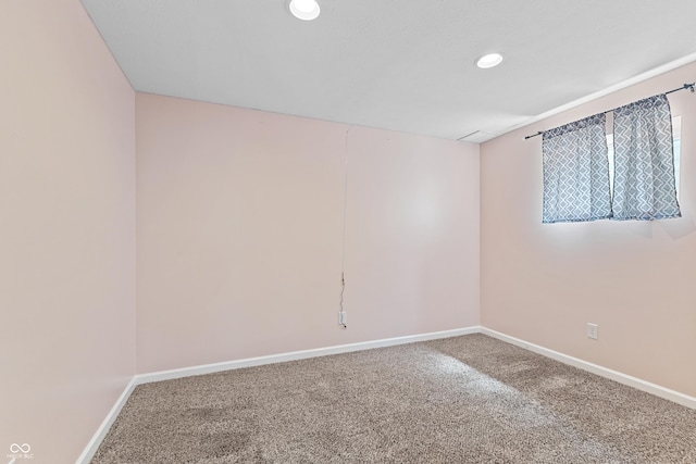 2833 Holiday Way, Greenwood, IN 46143 - carpeted empty room featuring baseboards and recessed lighting