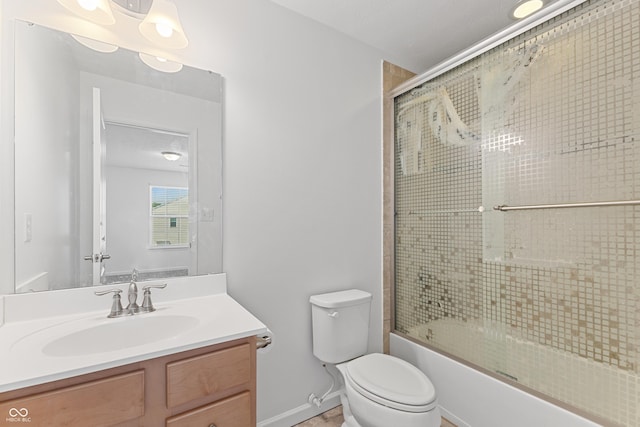 2833 Holiday Way, Greenwood, IN 46143 - bathroom featuring vanity and shower / bath combination with glass door