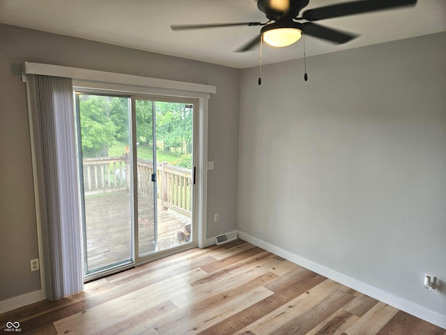 7422 S 575 W, Morgantown, IN 46160 - unfurnished room with ceiling fan and light wood-type flooring