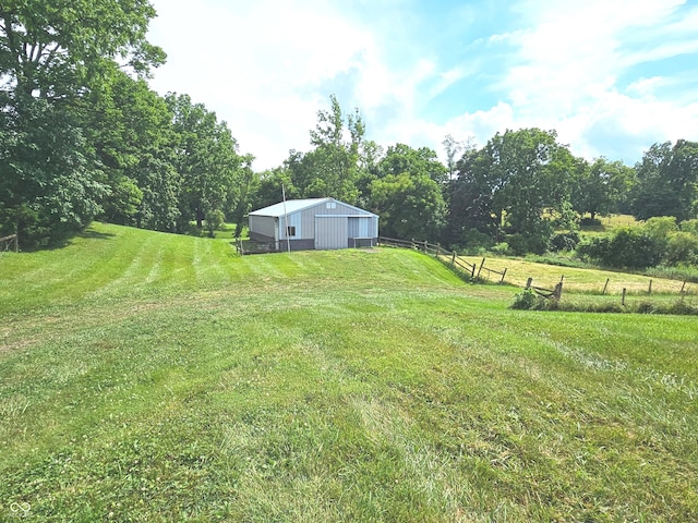 7422 S 575 W, Morgantown, IN 46160 - view of yard featuring an outbuilding and a view of rural / pastoral area