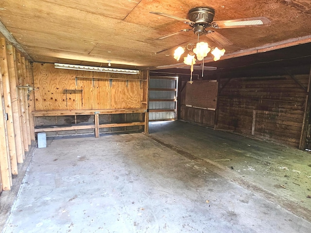 7422 S 575 W, Morgantown, IN 46160 - garage with a ceiling fan