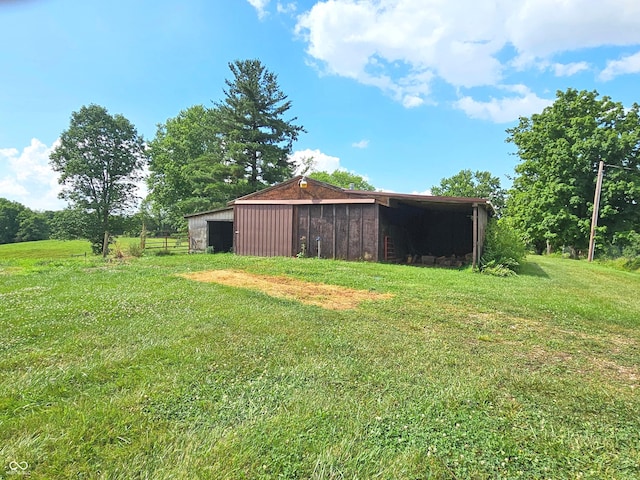 7422 S 575 W, Morgantown, IN 46160 - view of green lawn with a pole building and an outdoor structure