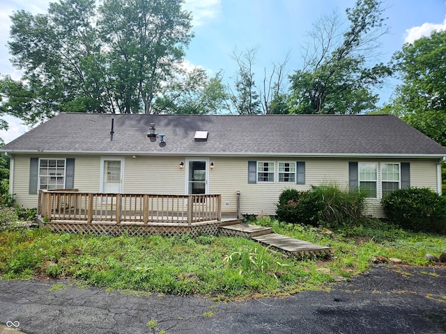7422 S 575 W, Morgantown, IN 46160 - view of front of home featuring a deck and a shingled roof