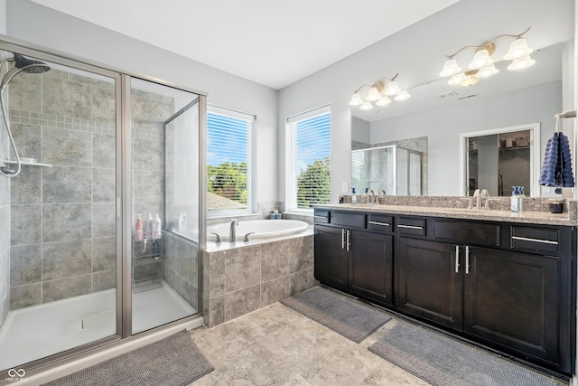 5875 Stroup Dr, Noblesville, IN 46062 - full bath with a shower stall, double vanity, and a garden tub