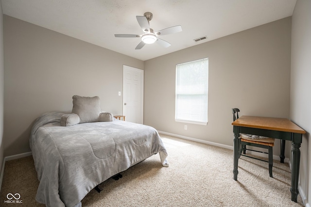 268 Larimar Dr, Whiteland, IN 46184 - bedroom with light carpet and a ceiling fan