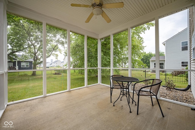 268 Larimar Dr, Whiteland, IN 46184 - sunroom / solarium with a ceiling fan and healthy amount of natural light