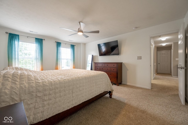 268 Larimar Dr, Whiteland, IN 46184 - bedroom featuring light carpet and ceiling fan
