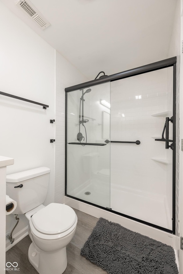 268 Larimar Dr, Whiteland, IN 46184 - full bath with wood finished floors and a stall shower