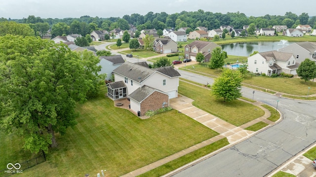 268 Larimar Dr, Whiteland, IN 46184 - aerial perspective of suburban area with a nearby body of water