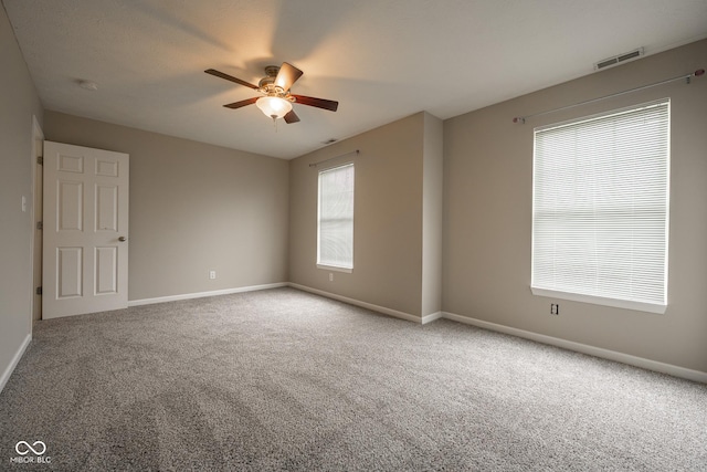 268 Larimar Dr, Whiteland, IN 46184 - empty room with ceiling fan, carpet, and a smoke detector