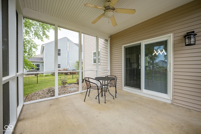 268 Larimar Dr, Whiteland, IN 46184 - sunroom / solarium with a ceiling fan