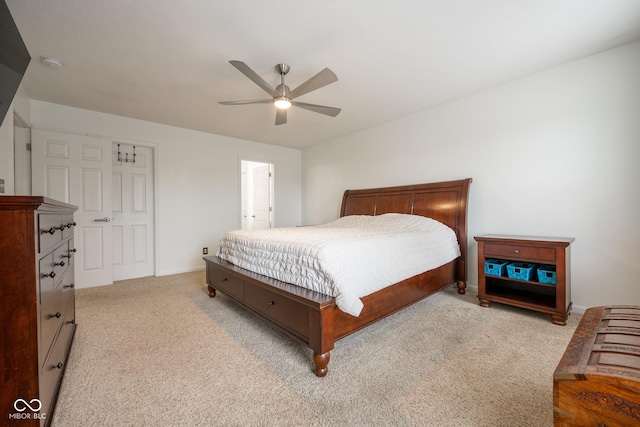 268 Larimar Dr, Whiteland, IN 46184 - bedroom featuring carpet floors and ceiling fan