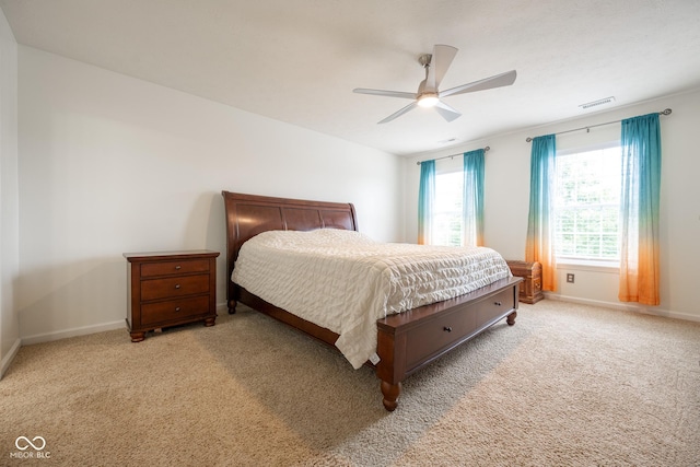 268 Larimar Dr, Whiteland, IN 46184 - bedroom with light carpet and ceiling fan