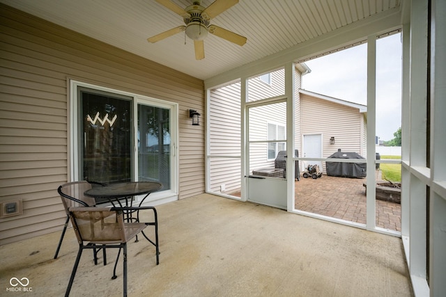 268 Larimar Dr, Whiteland, IN 46184 - sunroom with ceiling fan