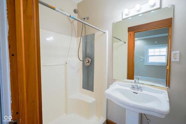916 E 54th St, Indianapolis, IN 46220 - bathroom with a shower and a sink